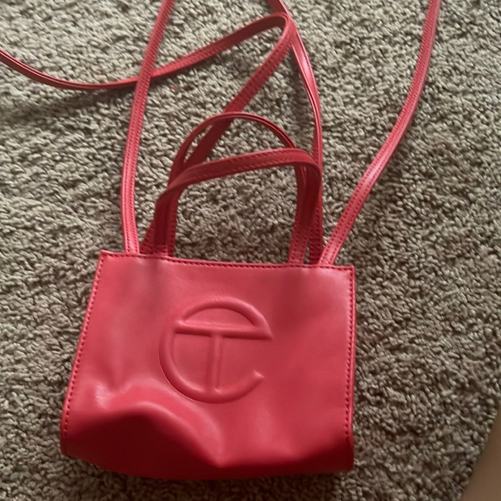 Red small telfar bag